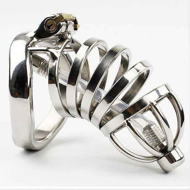 Happygo Stainless Steel Stealth Lock Male Chastity Device with Urethral ...