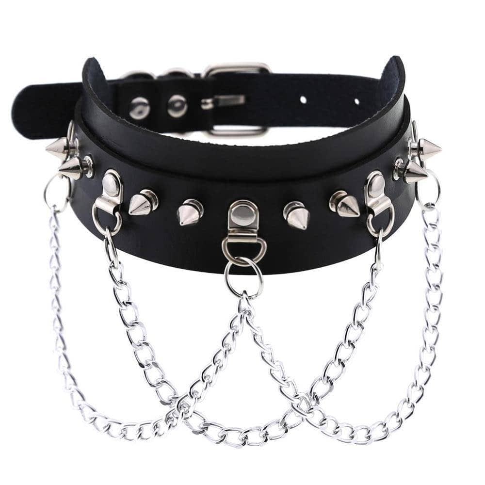 Bdsm Play Collar Black Spike Choker Collar Women Men Punk Vegan